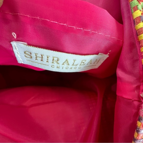 Shiraleah Chiara Chicago Bright Multi Color Tote Paper Straw Bamboo Handle Purse - Picture 4 of 7